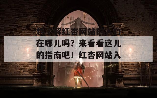 想了解红杏网站的入口在哪儿吗？来看看这儿的指南吧！红杏网站入口