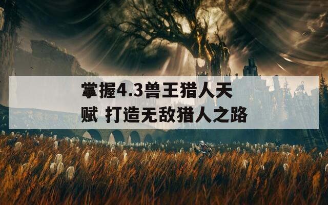 掌握4.3兽王猎人天赋 打造无敌猎人之路