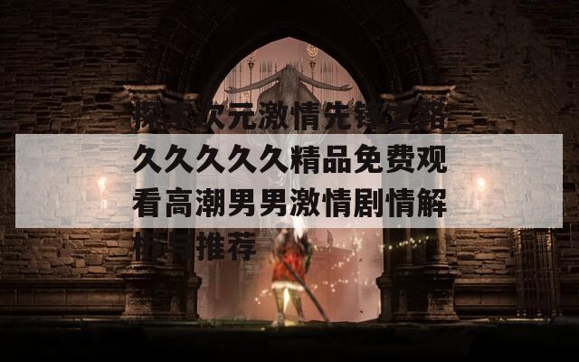 探索次元激情先锋之路久久久久久精品免费观看高潮男男激情剧情解析与推荐