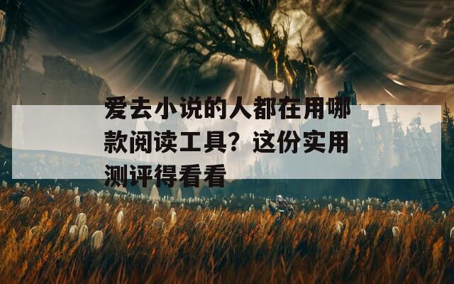 爱去小说的人都在用哪款阅读工具？这份实用测评得看看