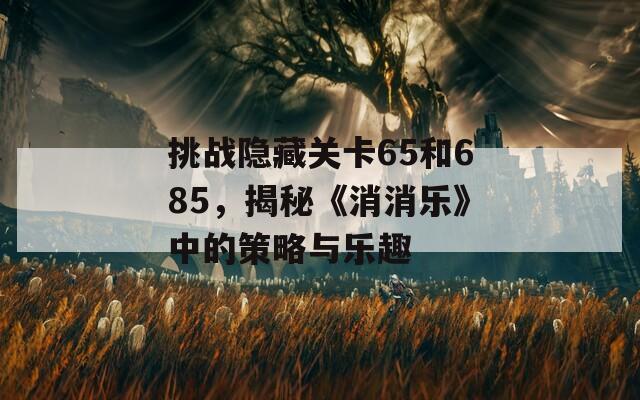 挑战隐藏关卡65和685，揭秘《消消乐》中的策略与乐趣